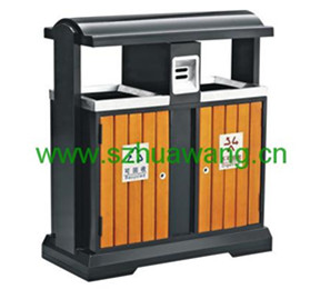 鋼（gāng）木（mù）垃圾桶D032