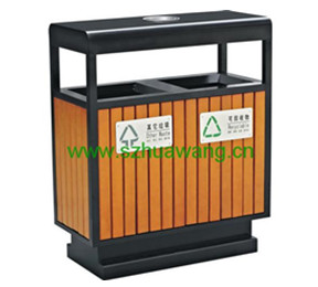 鋼木垃（lā）圾桶D035