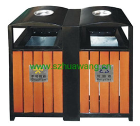 鋼（gāng）木（mù）垃圾桶D047