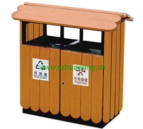 鋼木垃圾桶（tǒng）D048