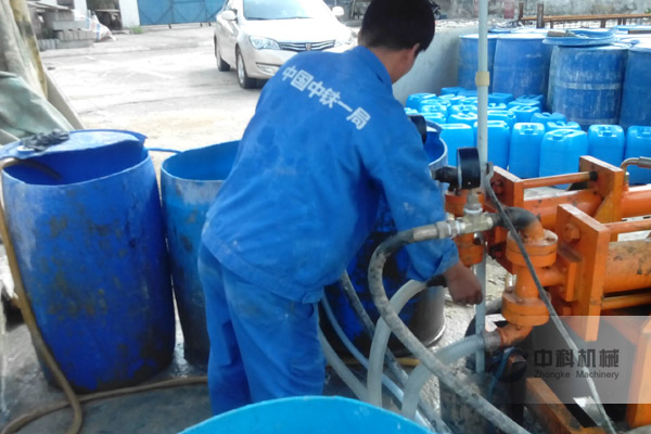 中鐵一局廣州注漿機施工現場（chǎng）