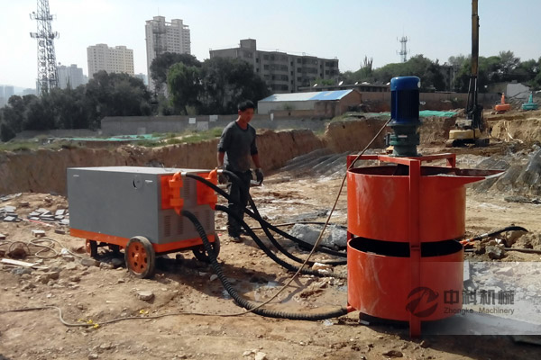 西寧高層（céng）建（jiàn）築基（jī）礎注（zhù）漿機施工