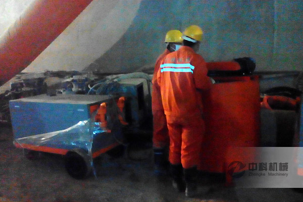 陝西寶雞隧道注漿機施工-1