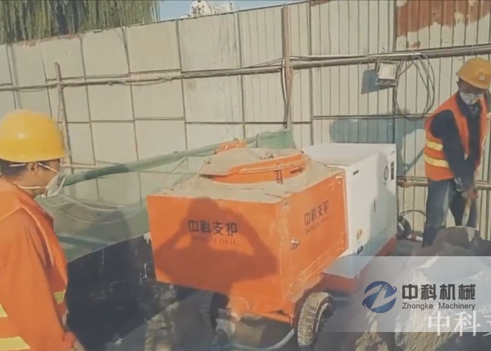 北京無塵環保噴漿機施工現（xiàn）場