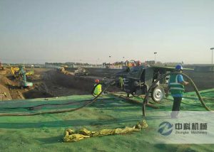 中鐵隧道局（jú）液壓濕噴（pēn）機施工現場