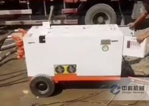 雙液注漿機、單層攪拌機施工（gōng）現（xiàn）場