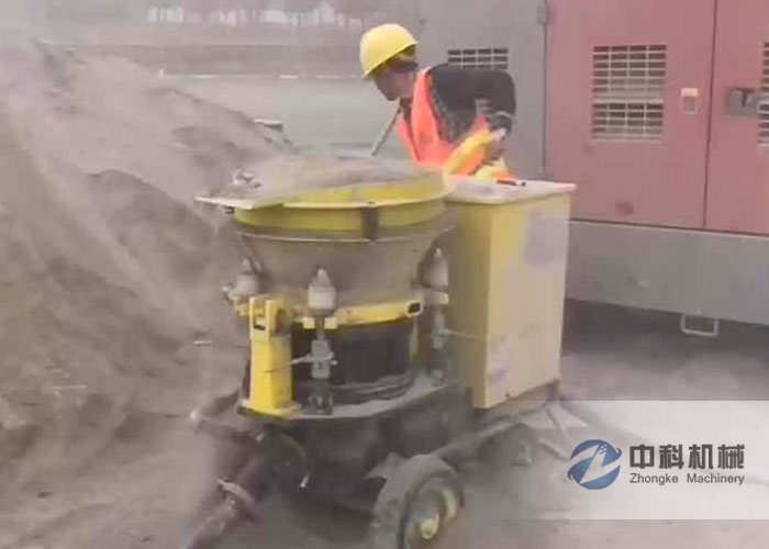 新型PZ-6混凝土噴漿機施(shī)工視頻