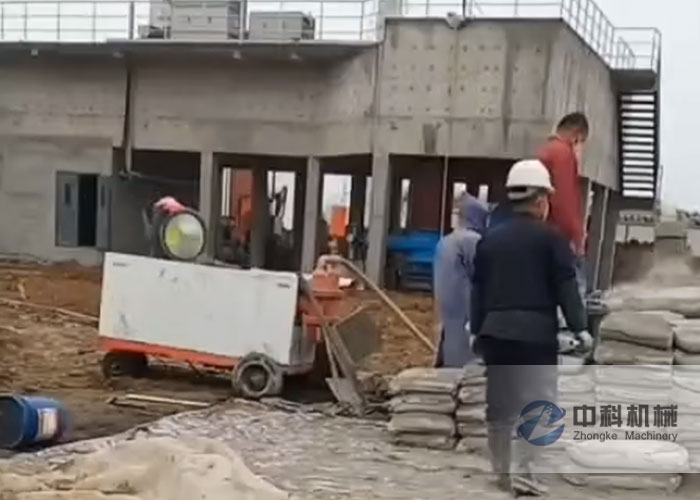 雙缸液壓砂漿泵（bèng）施工視頻