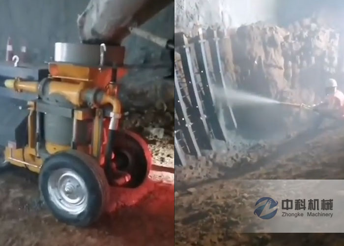 ZK700混凝土濕噴機施（shī）工視頻（pín）