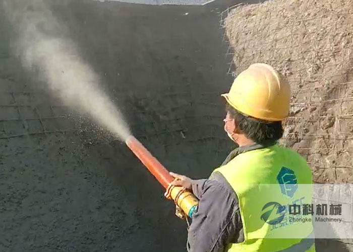 北京住總集團液壓濕噴機(jī)施工視頻