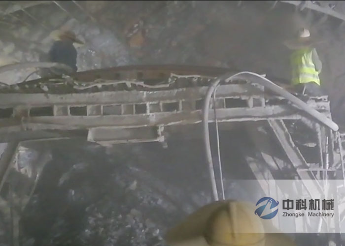 中交三航局雙噴頭液壓濕噴（pēn）機施工視頻