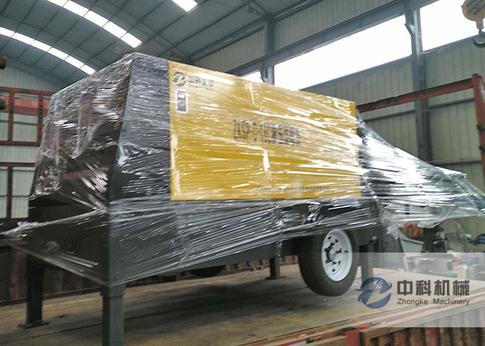 中鐵七局雙噴頭（tóu）混凝土濕（shī）噴機（jī）發貨現場