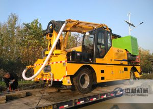 雄安新區工程（chéng）混凝土濕噴台車發貨現場（chǎng）