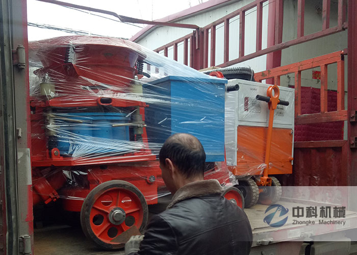 西（xī）安雙液（yè）注漿機、PZ-6噴漿機發貨現場