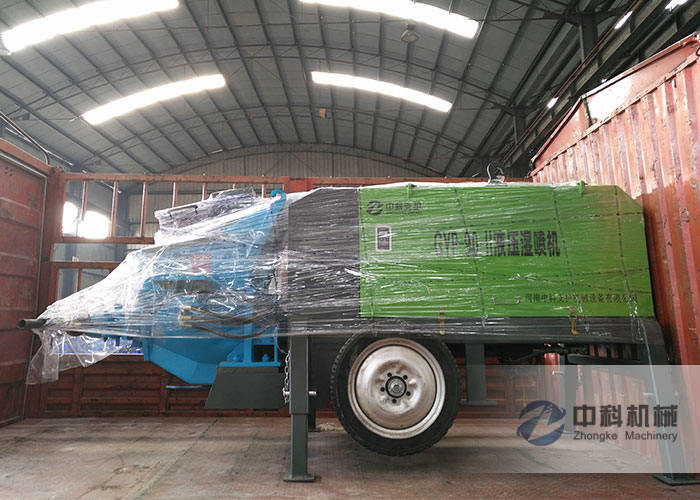 中（zhōng）鐵十七局液壓混凝土濕噴機發貨現（xiàn）場-0