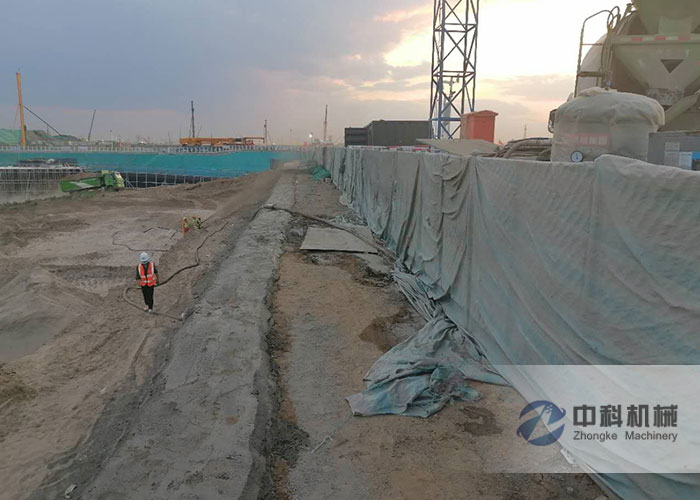 雄安新區液壓濕噴機施工現（xiàn）場-2