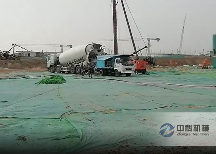 雄安新區車載式（shì）雙噴頭濕噴機施工現（xiàn）場-0