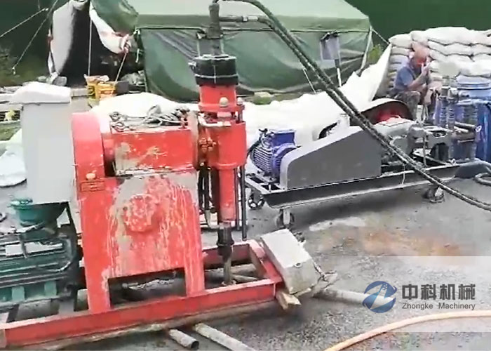 雙液變(biàn)量注漿泵(bèng)、雙液注漿加固鑽機(jī)施(shī)工視頻