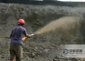 混凝土泵送式液壓濕噴（pēn）機施工（gōng）視頻