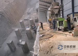 小型液（yè）壓混凝土濕噴機施工視頻