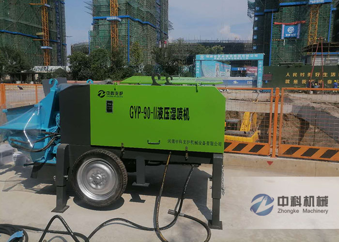 泵送濕式混凝土噴漿機施工現場-0