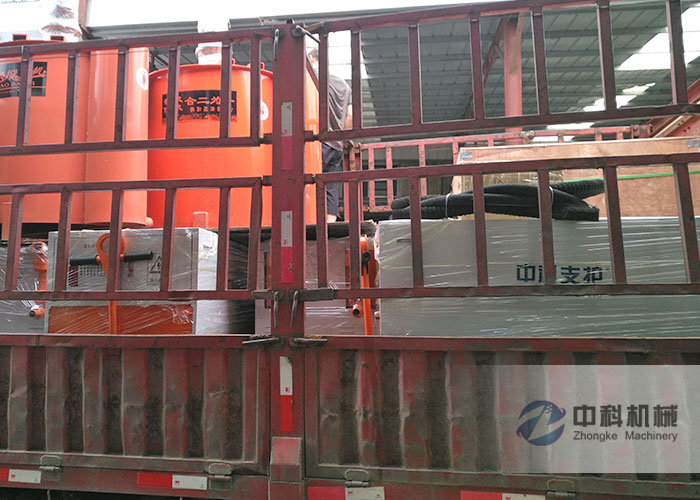 中鐵十四局雙液注漿機（jī）、灰漿攪拌機發貨現（xiàn）場