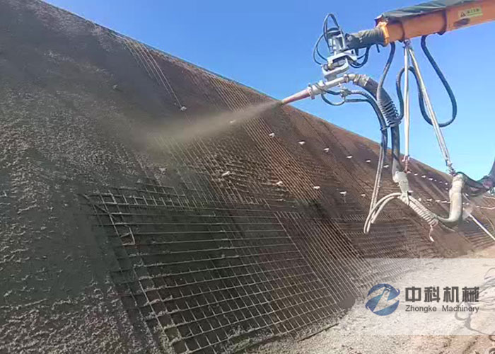 雄（xióng）安新區工程混凝土濕噴台車施工視頻（pín）