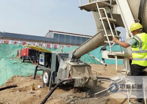 泵送式濕噴（pēn）機施工現場