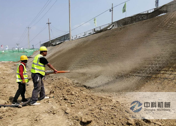 泵送式濕噴機施工現場-1