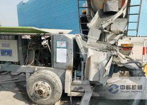 液壓泵送（sòng）式砼濕噴機施工現場