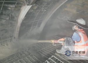 中鐵十七局隧道（dào）專用濕噴機施工視（shì）頻
