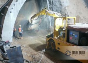 中交一公局混凝土濕噴台（tái）車施工視頻