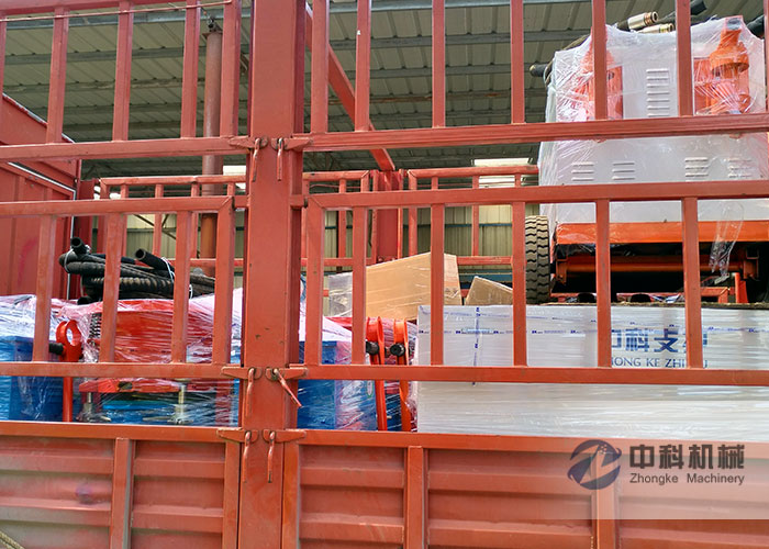 天津雙液注漿機、PZ-6噴漿（jiāng）機發貨現場-0