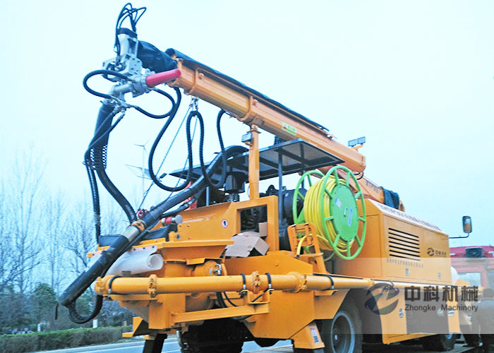 工程底盤混凝土濕噴台車發貨現場-2