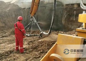 雄安新區基坑支護混凝土（tǔ）濕噴台車（chē）施工視頻（pín）