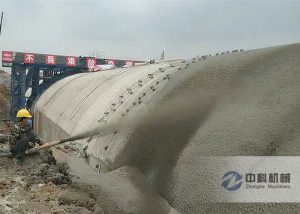 液壓泵送式（shì）混凝土濕噴機施工視頻