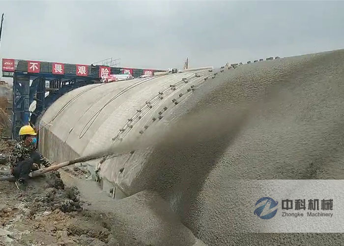 液壓泵送式混（hún）凝土濕噴（pēn）機施工視頻