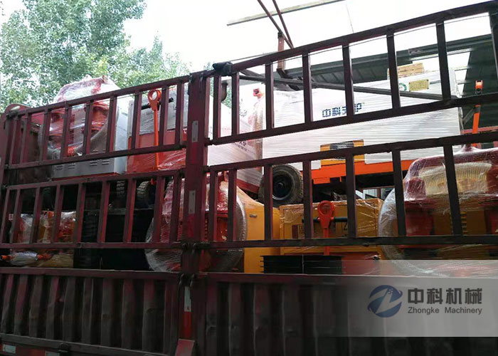 南京雙液注（zhù）漿機、雙缸液壓（yā）砂漿泵發貨現場-0