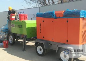 噴（pēn）射混（hún）凝土濕噴機（jī）施工現（xiàn）場