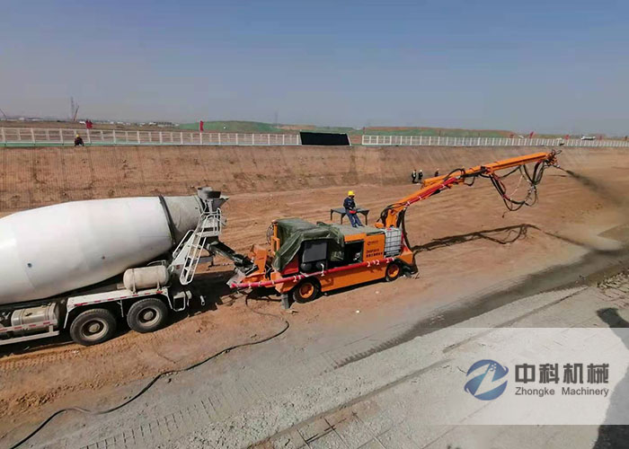 雄安新區混凝土濕噴台車施（shī）工現場（chǎng）-0