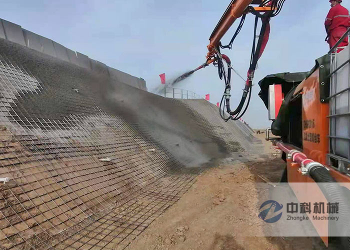 雄安新（xīn）區混凝土濕噴台車施工現場-2