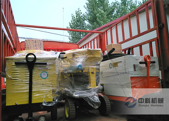 青島雙液注漿機、PZ-6噴漿機發（fā）貨現場-0