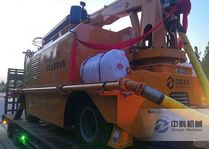 工程底盤混（hún）凝土（tǔ）濕噴機械手發貨現場-3