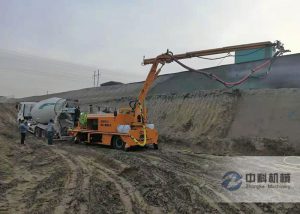 雄安新區混凝土濕噴機械手（shǒu）施工現場