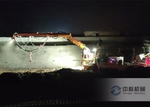 雄安新區混凝土濕噴機械手施工（gōng）視頻