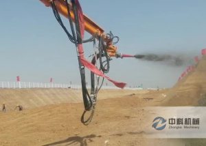 ZHSP3016工程底盤混凝土濕（shī）噴台車施工視頻