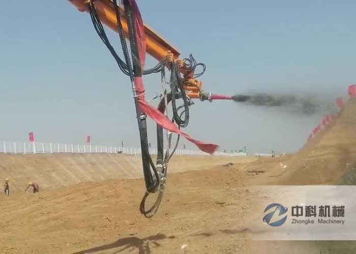 ZHSP3016工程底盤混凝土濕噴台車施工視頻