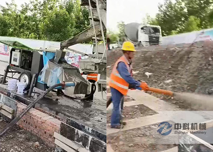 90型液壓濕噴(pēn)機施工視頻