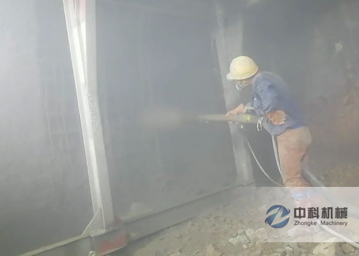 90型液壓混凝土（tǔ）濕（shī）噴機施工視（shì）頻