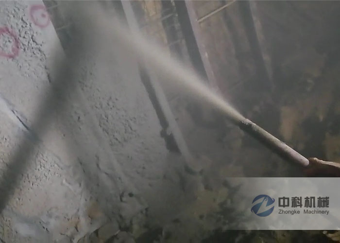 隧（suì）道用雙噴頭混凝土濕噴機施工視頻